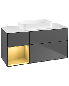 Villeroy und Boch Finion Villeroy und Boch Finion F701HFGK 120x60.3x50.1cm, shelf left gold matt, anthracite matt