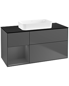 Villeroy und Boch Finion Villeroy und Boch F702GKGK 120x60.3x50.1cm, tablette gauche Anthracite mat, Anthracite mat