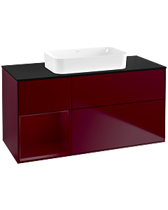 Villeroy und Boch Finion Waschtischunterschrank F702HBHB 120x60,3x50,1cm, Regal links Peony, Peony Matt