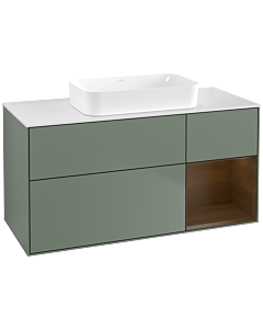 Villeroy und Boch Finion Villeroy und Boch Finion F711GNGM 120x60.3x50.1cm, shelf on the right Olive Matt Lacquer veneer, Olive Matt Lacquer