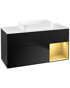 Villeroy und Boch Finion Villeroy und Boch Finion F711HFPD 120x60.3x50.1cm, shelf on the right gold matt, black matt lacquer