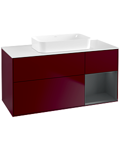 Villeroy und Boch Finion Villeroy und Boch Finion F711HGHB 120x60.3x50.1cm, shelf right Midnight Blue Matt Lacquer , Peony Matt