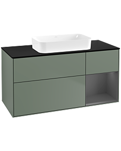 Villeroy und Boch Finion Villeroy und Boch Finion F712GKGM 120x60.3x50.1cm, shelf on the right anthracite matt, Olive Matt Lacquer