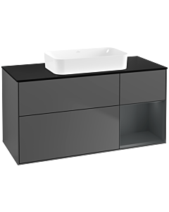 Villeroy und Boch Finion Villeroy und Boch F712HGGK 120x60.3x50.1cm, étagère à droite Midnight Blue Matt Lacquer , anthracite mat