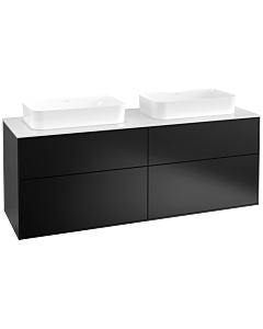 Villeroy und Boch Finion Villeroy und Boch F72100PD 160x60.3x50.1cm, verre White Matt , laqué noir mat