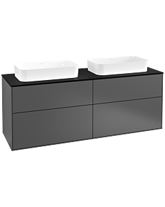Villeroy und Boch Finion Villeroy und Boch F72200GK 160x60.3x50.1cm, verre noir mat, anthracite mat