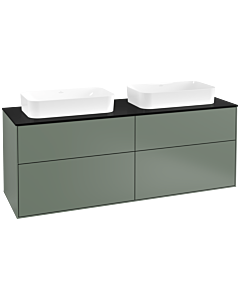 Villeroy und Boch Finion Villeroy und Boch Finion F72200GM 160x60.3x50.1cm, Glass Black Matt, Olive Matt Lacquer