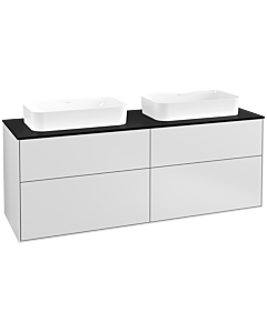 Villeroy und Boch Finion Villeroy und Boch F72200MT 160x60.3x50.1cm, verre noir mat, laqué blanc mat