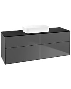 Villeroy und Boch Finion Villeroy und Boch F73200GK 160x60.3x50.1cm, verre noir mat, anthracite mat