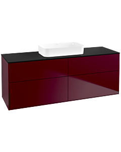 Villeroy und Boch Finion Villeroy und Boch Finion F73200HB 160x60.3x50.1cm, Glass Black Matt, Peony Matt