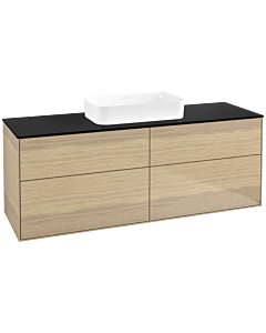 Villeroy und Boch Finion Villeroy und Boch Finion F73200PC 160x60.3x50.1cm, Glass Black Matt, Oak Veneer