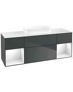 Villeroy und Boch Finion Villeroy und Boch Finion F741GFHG 160x60.3x50.1cm, shelves Glossy white lacquer, Midnight Blue Matt Lacquer