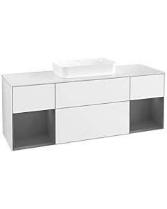Villeroy und Boch Finion Villeroy und Boch Finion F741GKGF 160x60.3x50.1cm, shelves anthracite matt lacquer, glossy white lacquer