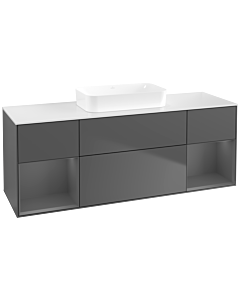 Villeroy und Boch Finion Villeroy und Boch F741GKGK 160x60.3x50.1cm, étagères Laque anthracite mat, Anthracite mat