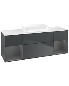 Villeroy und Boch Finion Villeroy und Boch F741GKHG 160x60.3x50.1cm, étagères Laque anthracite mate, Midnight Blue Matt Lacquer