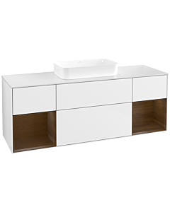 Villeroy und Boch Finion Villeroy und Boch Finion F741GNGF 160x60.3x50.1cm, shelves walnut veneer, glossy white lacquer