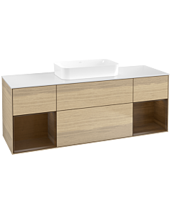 Villeroy und Boch Finion Villeroy und Boch F741GNPC 160x60.3x50.1cm, étagères placage noyer, Oak Veneer