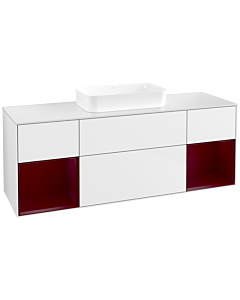 Villeroy und Boch Finion Villeroy und Boch Finion F741HBGF 160x60.3x50.1cm, shelves Peony matt lacquer, glossy white lacquer