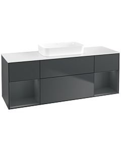 Villeroy und Boch Finion Villeroy und Boch F741HGHG 160x60.3x50.1cm, étagères laqué mat minuit, minuit Blue Matt Lacquer