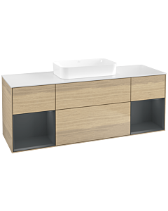 Villeroy und Boch Finion Villeroy und Boch F741HGPC 160x60.3x50.1cm, étagères Laque mat minuit, Oak Veneer