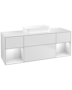 Villeroy und Boch Finion Waschtischunterschrank F741MTMT 160x60,3x50,1cm, Regale White matt lacquer, White matt lacquer