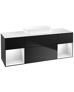 Villeroy und Boch Finion Villeroy und Boch Finion F741MTPD 160x60.3x50.1cm, shelves White matt lacquer, Black matt lacquer