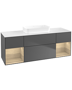 Villeroy und Boch Finion Villeroy und Boch Finion F741PCGK 160x60.3x50.1cm, shelves Oak Veneer , anthracite matt