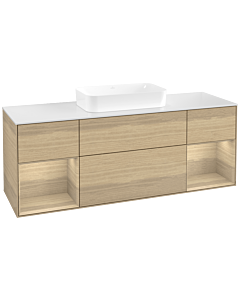 Villeroy und Boch Finion Villeroy und Boch F741PCPC 160x60.3x50.1cm, étagères Oak Veneer , Oak Veneer