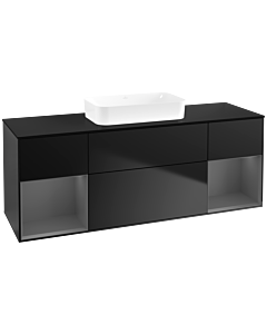 Villeroy und Boch Finion Villeroy und Boch Finion F742GKPD 160x60.3x50.1cm, shelves anthracite matt lacquer, black matt lacquer