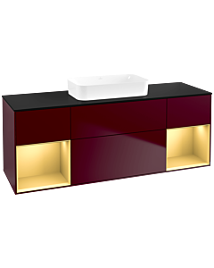 Villeroy und Boch Finion Villeroy und Boch Finion F742HFHB 160x60.3x50.1cm, shelves gold matt lacquer, Peony Matt