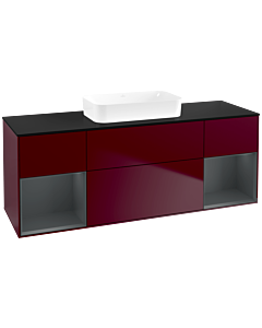 Villeroy und Boch Finion Villeroy und Boch F742HGHB 160x60.3x50.1cm, étagères Laque mat minuit, Peony Matt