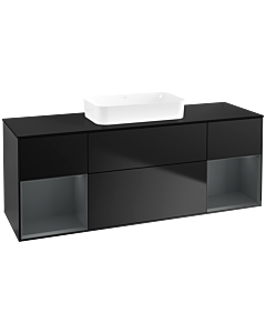 Villeroy und Boch Finion Villeroy und Boch Finion F742HGPD 160x60.3x50.1cm, shelves midnight matt lacquer, black matt lacquer