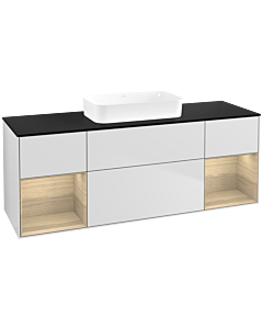 Villeroy und Boch Finion Waschtischunterschrank F742PCMT 160x60,3x50,1cm, Regale Oak Veneer, White matt lacquer