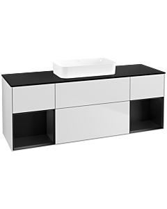 Villeroy und Boch Finion Villeroy und Boch Finion F742PDMT 160x60.3x50.1cm, shelves black matt lacquer, white matt lacquer