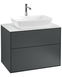 Villeroy und Boch Finion Villeroy und Boch F75100HG 80x60,3cm, plaque de finition blanc mat, Midnight Blue Matt Lacquer