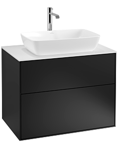 Villeroy und Boch Finion Villeroy und Boch Finion F75100PD 80x60.3cm, cover plate white matt, black matt lacquer