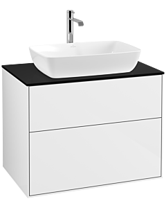 Villeroy und Boch Finion Villeroy und Boch Finion F75200GF 80x60.3cm, cover plate black matt, glossy white lacquer