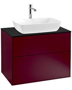 Villeroy und Boch Finion Villeroy und Boch Finion F75200HB 80x60.3cm, cover plate black matt, Peony Matt