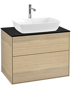 Villeroy und Boch Finion Villeroy und Boch Finion F75200PC 80x60.3cm, cover plate black matt, Oak Veneer