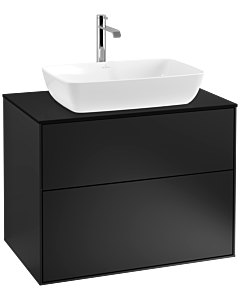 Villeroy und Boch Finion Villeroy und Boch Finion F75200PD 80x60.3cm, cover plate black matt, black matt lacquer