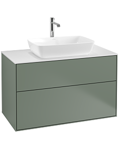 Villeroy und Boch Finion Villeroy und Boch Finion F76100GM 100x60.3cm, cover plate white matt, Olive Matt Lacquer