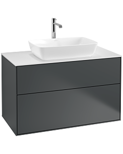 Villeroy und Boch Finion Villeroy und Boch F76100HG 100x60,3cm, plaque de finition blanc mat, Midnight Blue Matt Lacquer