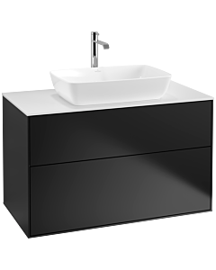 Villeroy und Boch Finion Villeroy und Boch Finion F76100PD 100x60.3cm, cover plate white matt, black matt lacquer
