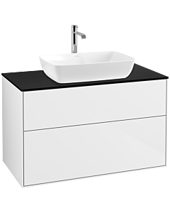 Villeroy und Boch Finion Villeroy und Boch Finion F76200GF 100x60.3cm, cover plate black matt, glossy white lacquer