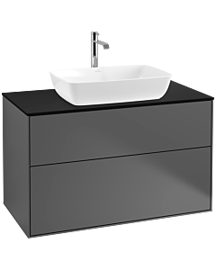 Villeroy und Boch Finion Villeroy und Boch Finion F76200GK 100x60.3cm, cover plate black matt, anthracite matt