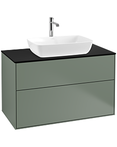 Villeroy und Boch Finion Villeroy und Boch Finion F76200GM 100x60.3cm, cover plate black matt, Olive Matt Lacquer