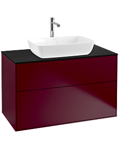 Villeroy und Boch Finion Villeroy und Boch Finion F76200HB 100x60.3cm, cover plate black matt, Peony Matt