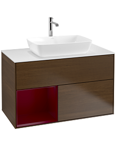 Villeroy und Boch Finion Villeroy und Boch Finion F771HBGN 100cm, cover plate white matt, shelves Peony matt lacquer, Peony veneer