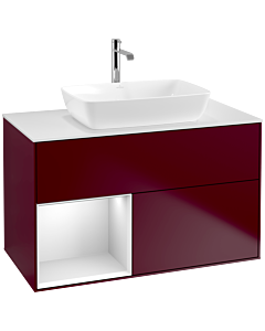 Villeroy und Boch Finion Villeroy und Boch Finion F771MTHB 100cm, cover plate white matt, shelves white matt lacquer, Peony Matt