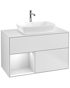 Villeroy und Boch Finion Villeroy und Boch Finion F771MTMT 100cm, cover plate white matt, shelves white matt lacquer, white matt lacquer